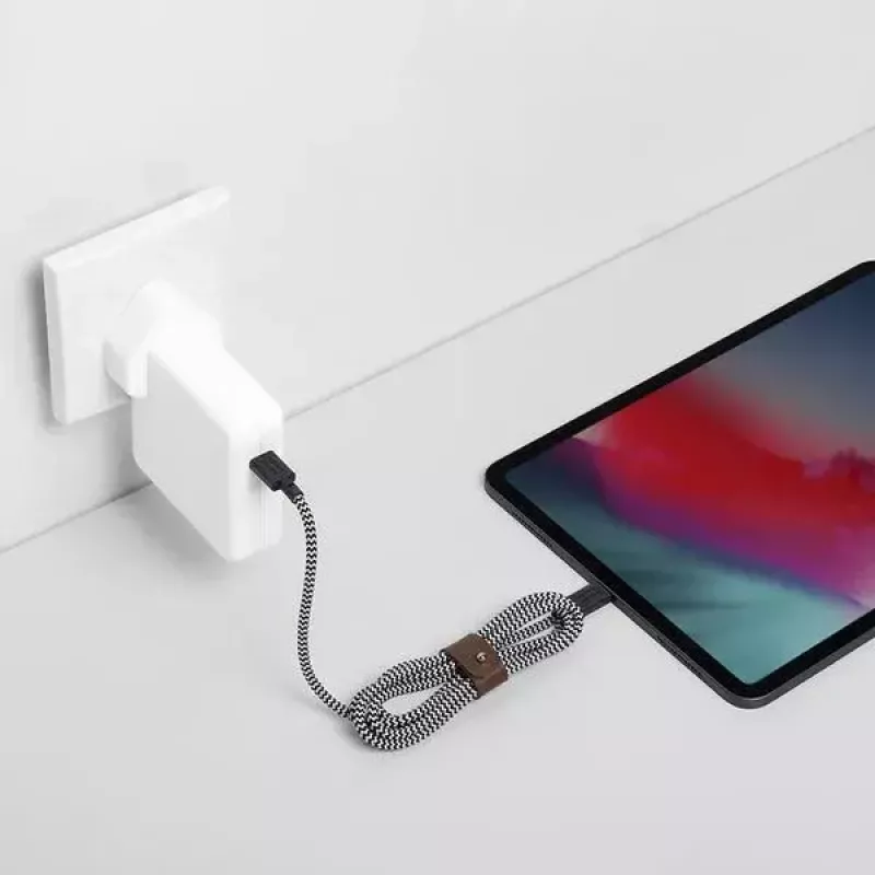 USB-C kabelis Native Union BELT-C-ZEB-2-NP 1,2 m USB-C uz USB-C Melns/Balts