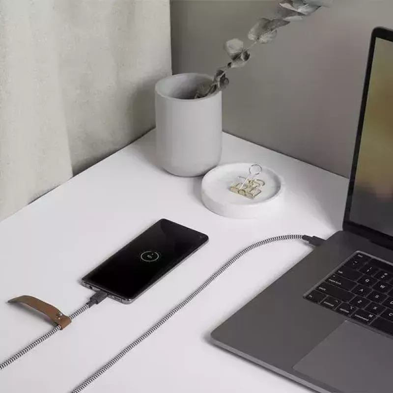 USB-C kabelis Native Union BELT-C-ZEB-2-NP 1,2 m USB-C uz USB-C Melns/Balts