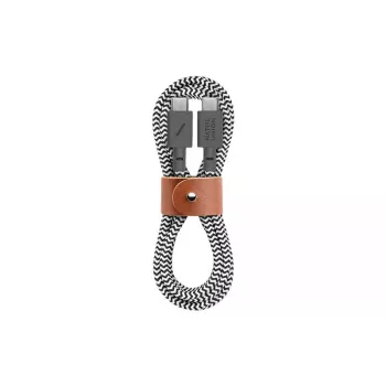 USB-C kabelis Native Union BELT-C-ZEB-2-NP 1,2 m USB-C uz USB-C Melns/Balts