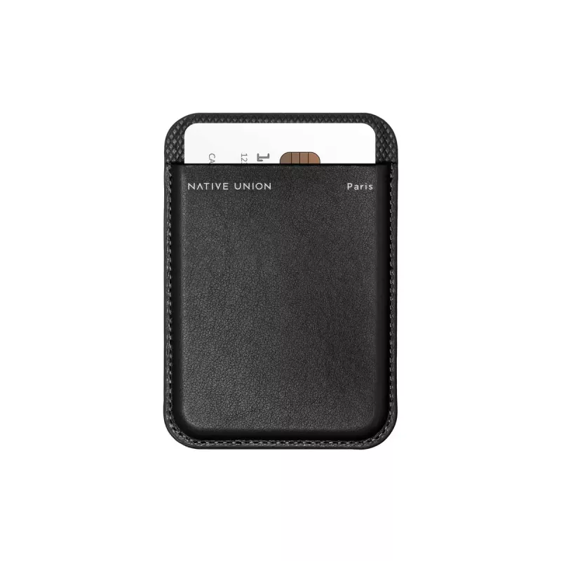 Maciņš-maks native union (Re)Classic Melns Apple iPhone 15/15 Pro/15 Plus/15 Pro Max, iPhone 14/14 Pro/14 Plus/14 Pro Max un iPhone 13 sērijai