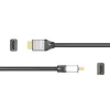 j5create JDC52 Ultra HD 4K HDMI™ kabelis, melns un pelēks, 2 m