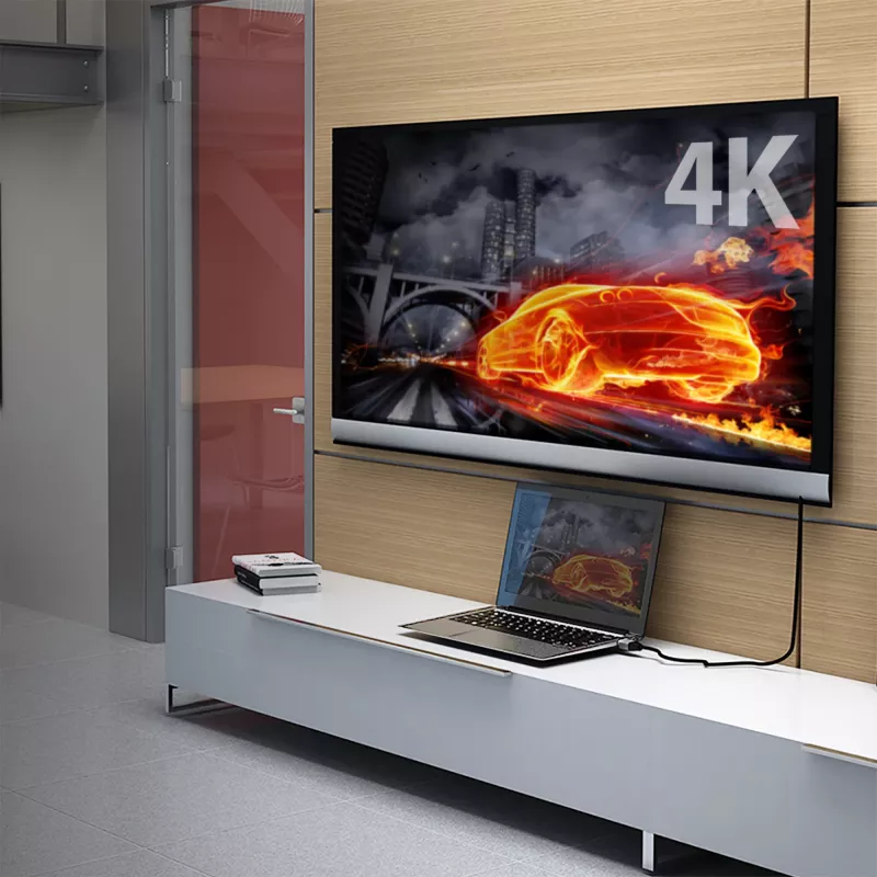 j5create JDC52 Ultra HD 4K HDMI™ kabelis, melns un pelēks, 2 m