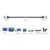 j5create JDC52 Ultra HD 4K HDMI™ kabelis, melns un pelēks, 2 m