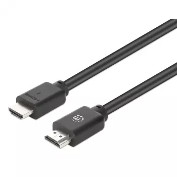 Manhattan HDMI 4K@60Hz kabelis ar Ethernet, 3m, piemērots VISIEM 4K un 1080p/HD lietojumiem – jauninot tagad vai sagatavojoties nākotnei, vīrietis–vīrietis, melns, Ultra HD 4k x 2k, mūža garantija, augstākās klases ātrdarbīgs, ekvivalents HDMM3MP