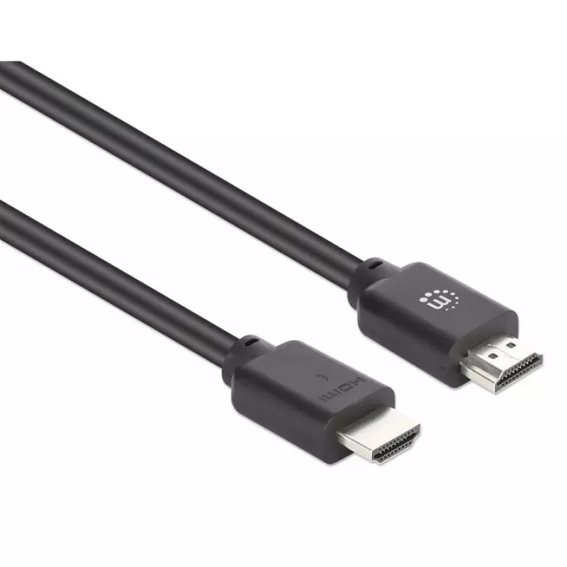 Manhattan HDMI 4K@60Hz kabelis ar Ethernet, 1,5 m, piemērots VISIEM 4K un 1080p/HD lietojumiem – jauninot tagad vai esot gatavam, kad vajadzēs, vīrietis uz vīrieti, melns, Ultra HD 4k x 2k, mūža garantija, premium klases ātrdarbīgs