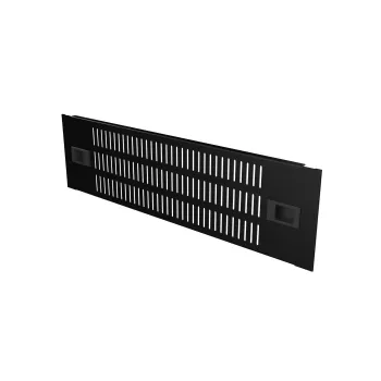 Ventilējams aizklājpanelis Lanview RAB405BL — tērauds, melns, 482×88×15 mm (plauktu aksesuārs)