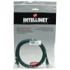Intellinet tīkla komutācijas kabelis, Cat5e, 2m, zaļš, CCA, U/UTP, PVC, RJ45, zeltīti kontakti, bezizciļņa, apvalkots, mūža garantija
