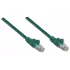 Intellinet tīkla komutācijas kabelis, Cat5e, 2m, zaļš, CCA, U/UTP, PVC, RJ45, zeltīti kontakti, bezizciļņa, apvalkots, mūža garantija