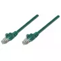 Intellinet tīkla komutācijas kabelis, Cat5e, 2m, zaļš, CCA, U/UTP, PVC, RJ45, zeltīti kontakti, bezizciļņa, apvalkots, mūža garantija