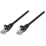 Intellinet tīkla komutācijas kabelis, Cat6, 5 m, melns, CCA, U/UTP, PVC, RJ45, apzeltīti kontakti, bez aizķeršanās, ar aizsarguzmavu, mūža garantija