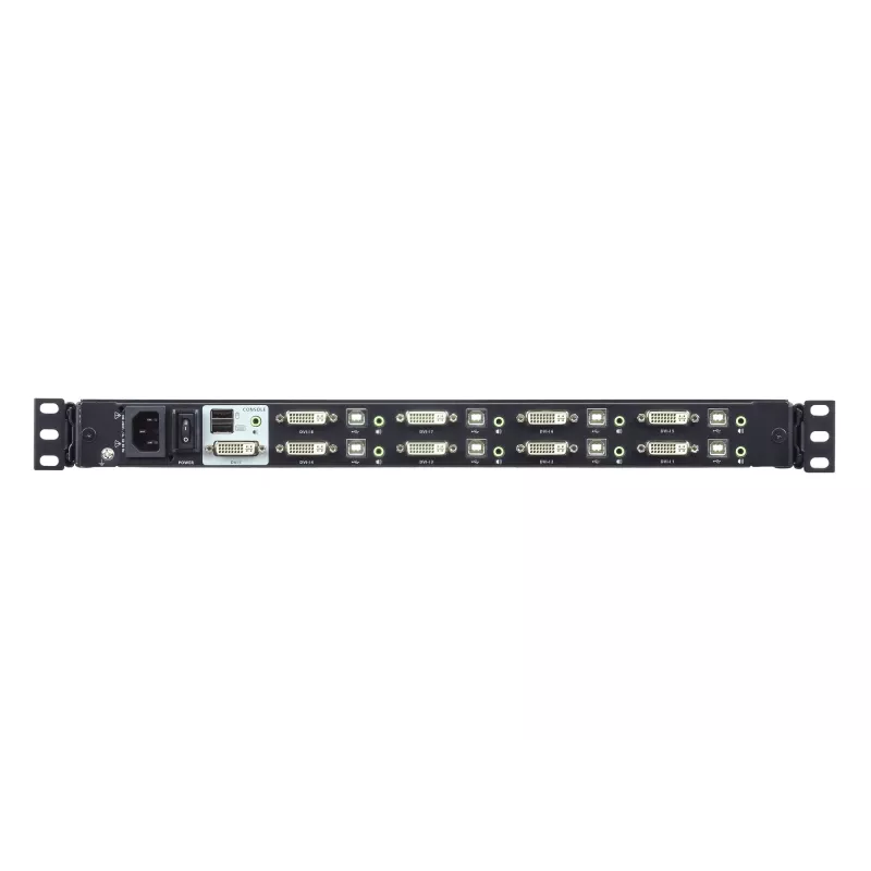 ATEN 8-Port 17.3 inch DVI Full HD LCD KVM Switch (USB), 43.9 cm (17.3 inch), 1920 x 1080 pixels, LCD, 250 cd/m², 800:1, 170°