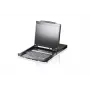 ATEN 19 collu LCD konsole (USB - PS/2 VGA) ar USB perifērijas portu (divu sliežu)