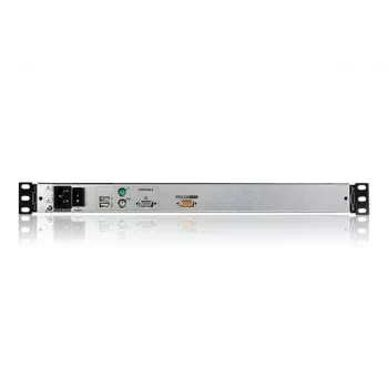 ATEN 19 collu LCD konsole (USB - PS/2 VGA) ar USB perifērijas portu (divu sliežu)