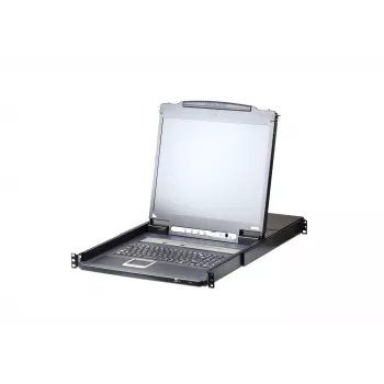Rack konsole ATEN CL5800N 19 collu (48,3 cm) LCD 1280x1024 VGA USB/PS2 tastatūra un pele 1U Metāls Melns