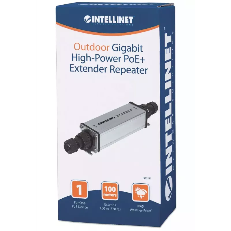 Āra Gigabit PoE+ Pagarinātājs Intellinet 561211