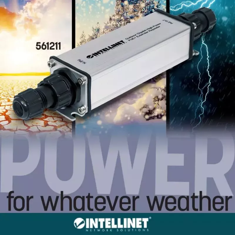Āra Gigabit PoE+ Pagarinātājs Intellinet 561211