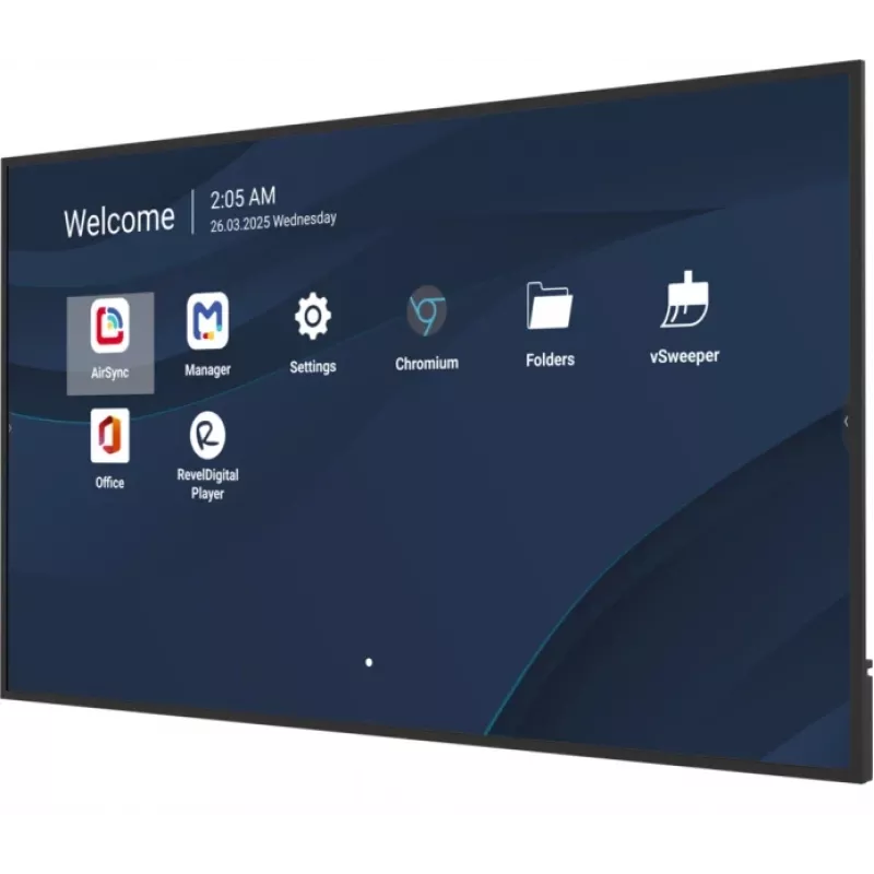 Profesionāls komerciālais displejs VIEWSONIC 75 collas 4K (3840×2160), LCD, 500 cd/m², Android 14, 24/7, VESA