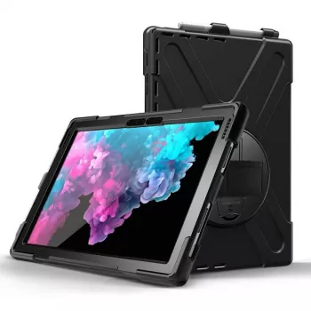 Vāciņš eSTUFF AUSTIN Defender Case priekš Microsoft Surface Pro 7+/7/6/5/4 Melns