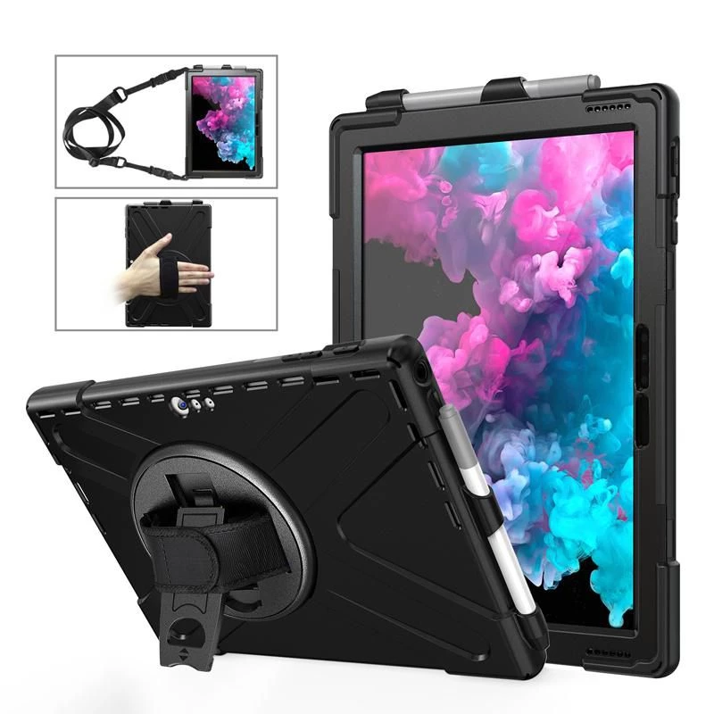 Vāciņš eSTUFF AUSTIN Defender Case priekš Microsoft Surface Pro 7+/7/6/5/4 Melns