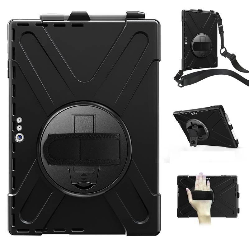 Vāciņš eSTUFF AUSTIN Defender Case priekš Microsoft Surface Pro 7+/7/6/5/4 Melns