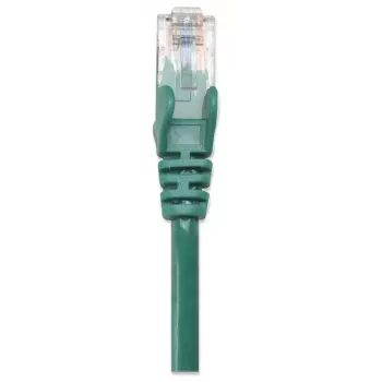 Intellinet tīkla komutācijas kabelis, Cat6, 0,5 m, zaļš, CCA, U/UTP, PVC, RJ45, apzeltīti kontakti, bezķeršanās, štancēts, mūža garantija