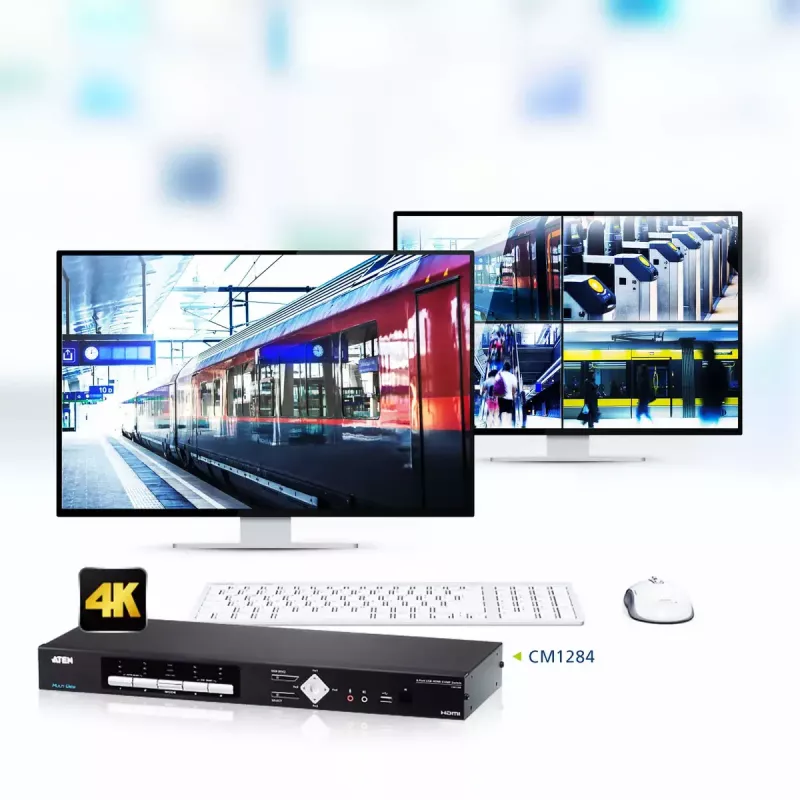 ATEN 4-portu USB HDMI Multi-View KVMP slēdzis