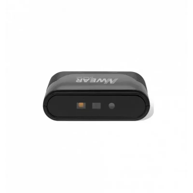 Valkājams svītrkodu lasītājs Newland WD2 — 1D/2D CMOS, Bluetooth un USB, IP65, 80 m diapazons, iebūvēts litija-jonu akumulators, 43 g