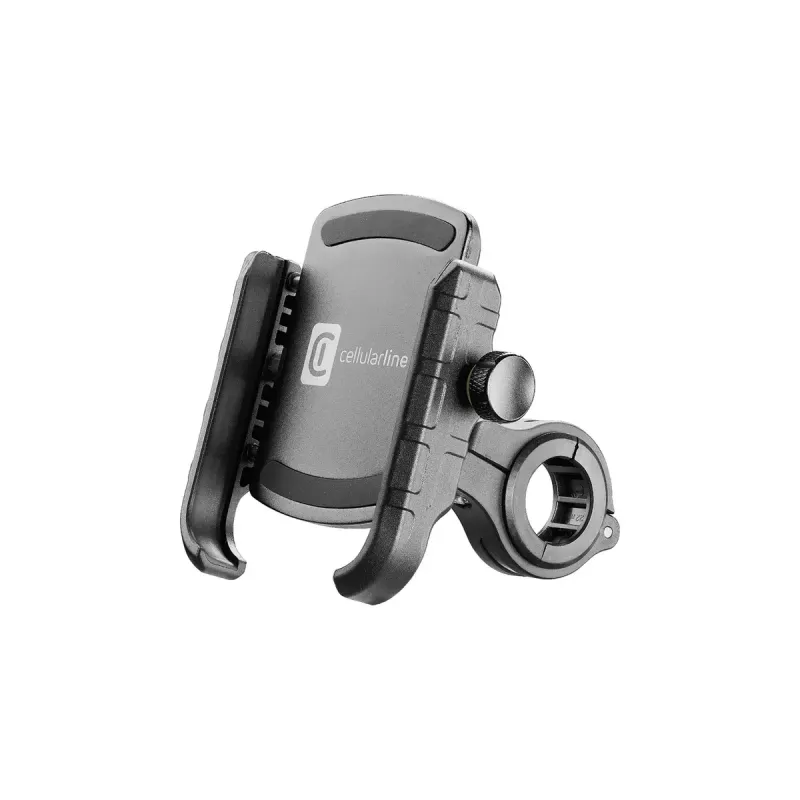 Pasīvais turētājs Cellularline Rider Steel Universal mobilajam tālrunim melns