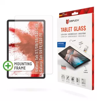 Displex planšetdatora stikls (9H) Samsung Galaxy Tab S7/S8/S9/S9 FE/S10 FE/S10 Lite, Eco montāžas rāmis, neplīstošs