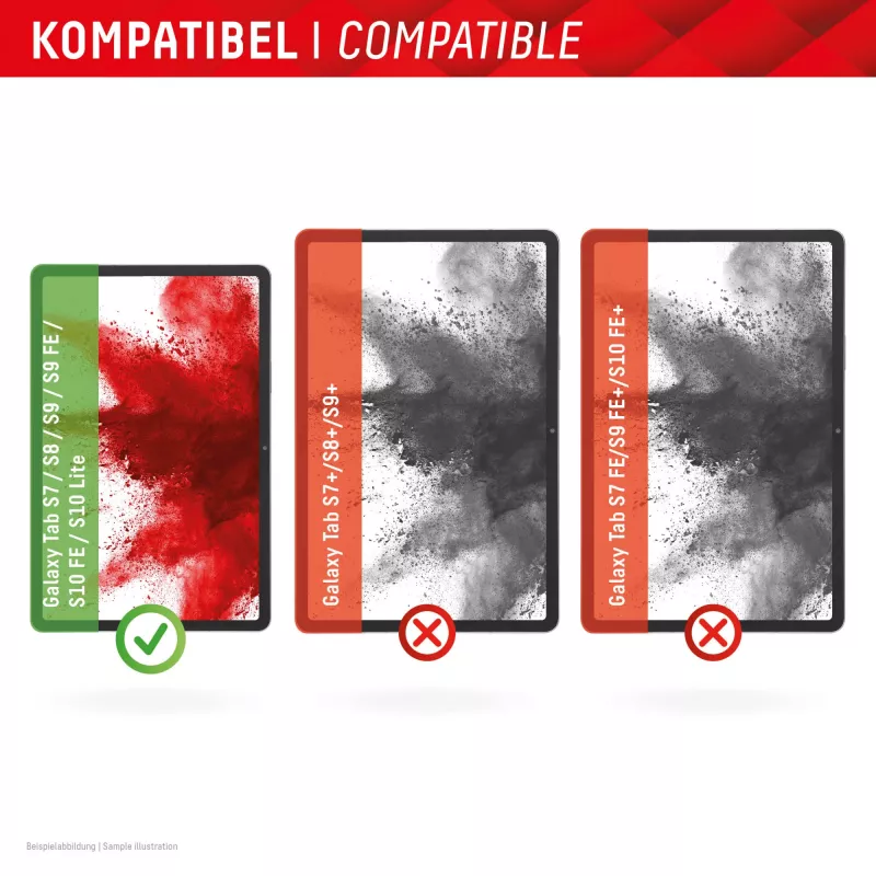 Displex planšetdatora stikls (9H) Samsung Galaxy Tab S7/S8/S9/S9 FE/S10 FE/S10 Lite, Eco montāžas rāmis, neplīstošs