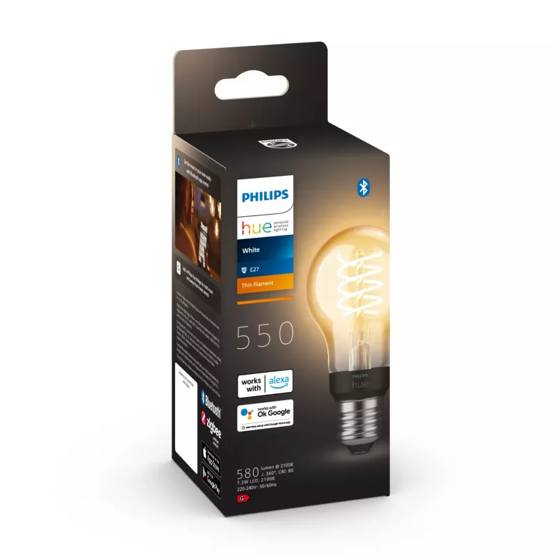 Philips Hue A60 – E27 viedā spuldze, viedā spuldze, Bluetooth/Zigbee, balta, LED, E27, A60
