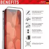 Displex Premium ekrāna aizsargs (Pilns pārklājums, 10H) Apple iPhone 13/13 Pro/14/16e/17e, Eco montāžas rāmis, pilns pārklājums