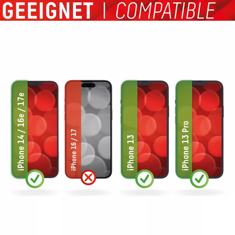 Displex Smart Glass (9H) Apple iPhone 13/13 Pro/14/16e/17e, montāžas uzlīme, nesalaužams