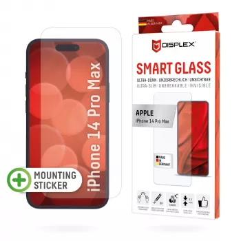 Displex Smart Glass (9H) Apple iPhone 14 Pro Max, montāžas uzlīme, neplīstošs, īpaši plāns, neredzams
