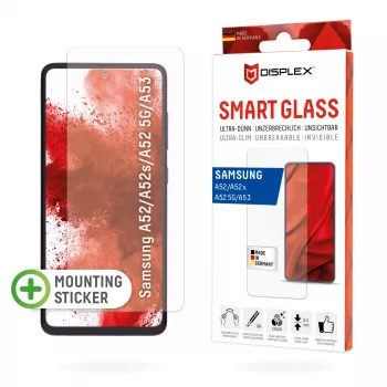 Displex Smart Glass (9H) Samsung Galaxy A52/A52(s) 5G/A53 5G, montāžas uzlīme, neplīstošs, īpaši plāns, neredzams