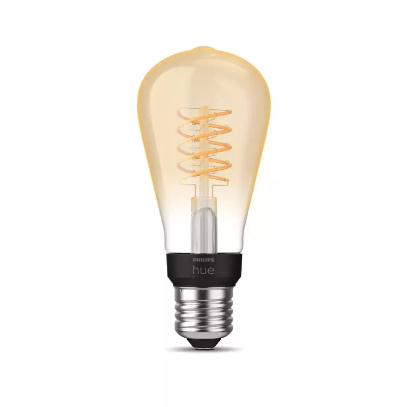 Viedā spuldze Philips ST64 Edison E27 Bluetooth/Zigbee, 7 W, caurspīdīga, 60×135 mm