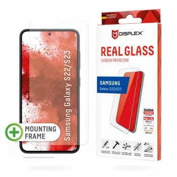 Displex ekrāna aizsargs (10H) Samsung Galaxy S22/S23, Eco montāžas rāmis, izturīgs pret skrāpējumiem