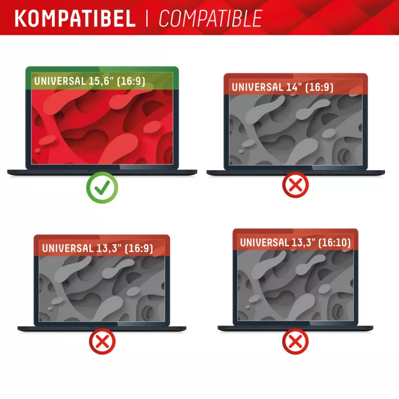 Privātuma filtrs Displex PRIVACY SAFE 15,6 collu 2-virzienu magnētisks spīdīgs/matēts