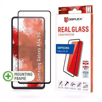 Displex Full Cover ekrāna aizsargs (10H) Samsung Galaxy A54 5G, Eco montāžas rāmis, pilns pārklājums