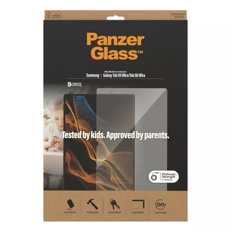 PanzerGlass® ekrāna aizsargs Samsung Galaxy Tab S8 Ultra | S9 Ultra | īpaši plata piemērotība