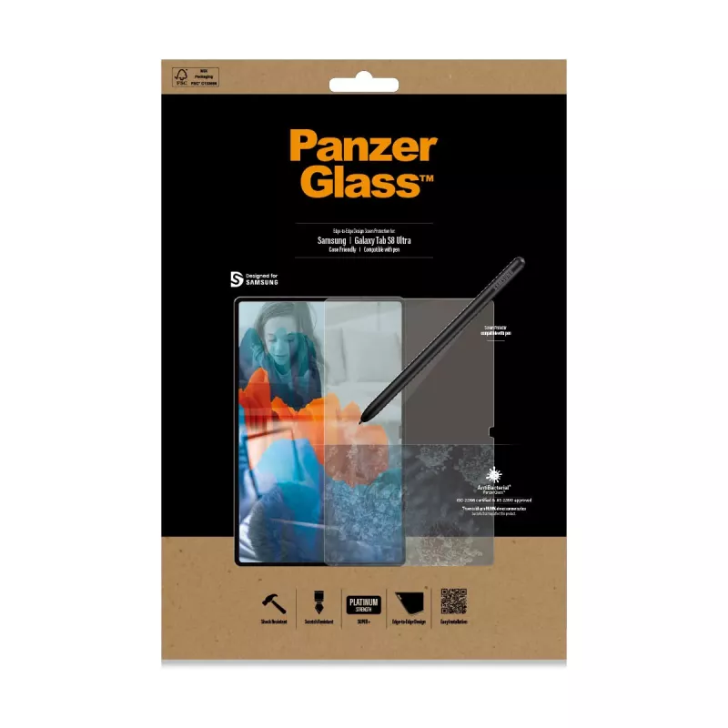 PanzerGlass® ekrāna aizsargs Samsung Galaxy Tab S8 Ultra | S9 Ultra | īpaši plata piemērotība