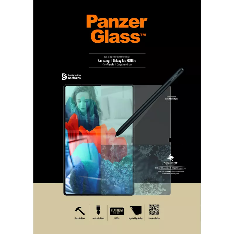PanzerGlass® ekrāna aizsargs Samsung Galaxy Tab S8 Ultra | S9 Ultra | īpaši plata piemērotība
