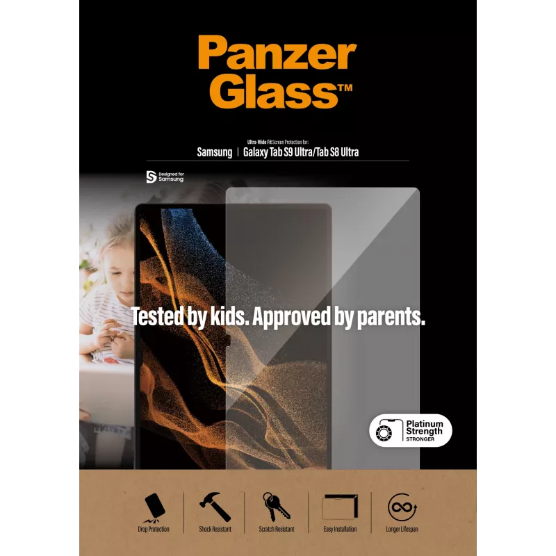 PanzerGlass® ekrāna aizsargs Samsung Galaxy Tab S8 Ultra | S9 Ultra | īpaši plata piemērotība