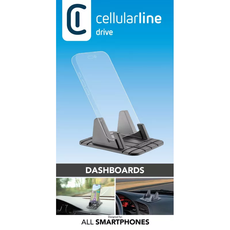 Cellularline Dash Pad Pro – universāls automašīnas paneļa turētājs viedtālruņiem