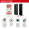 Displex Privātuma ekrāna aizsargs (10H) Apple iPhone 15/15 Pro, EASY-ON® Eco montāžas rāmis, privātuma filtrs