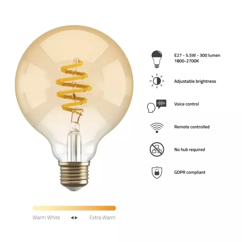 Hombli HBEB-0312 viedais apgaismojums Viedā spuldze Wi-Fi 5,5 W