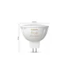 Viedais apgaismojuma prožektors Philips Hue balta ambience MR16, GU53, 5,1 W, Bluetooth/Zigbee