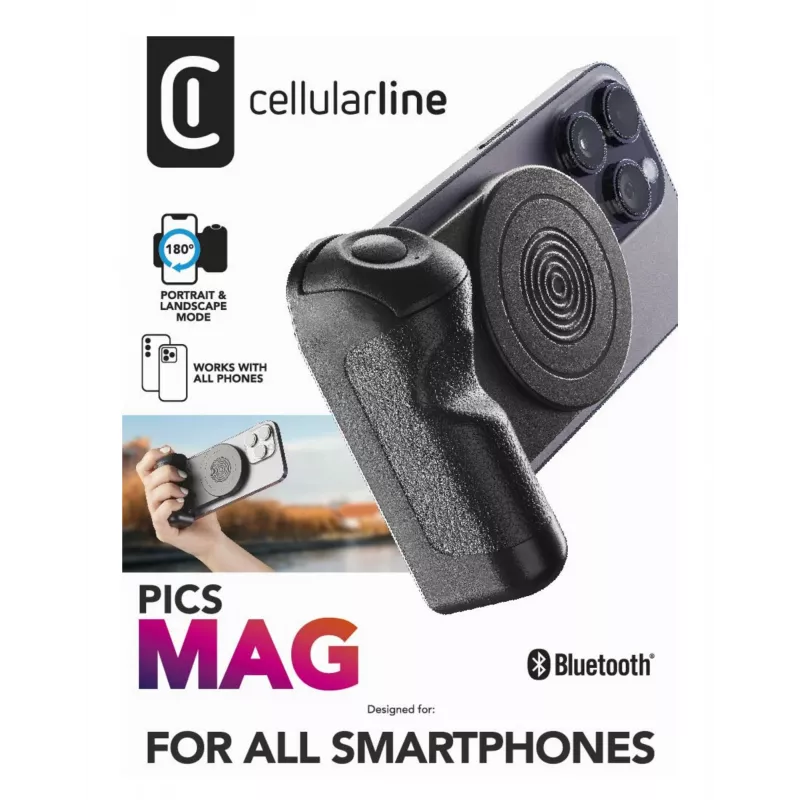 Cellularline Pics Mag Bluetooth magnētiskais turētājs fotografēšanai ar viedtālruņiem