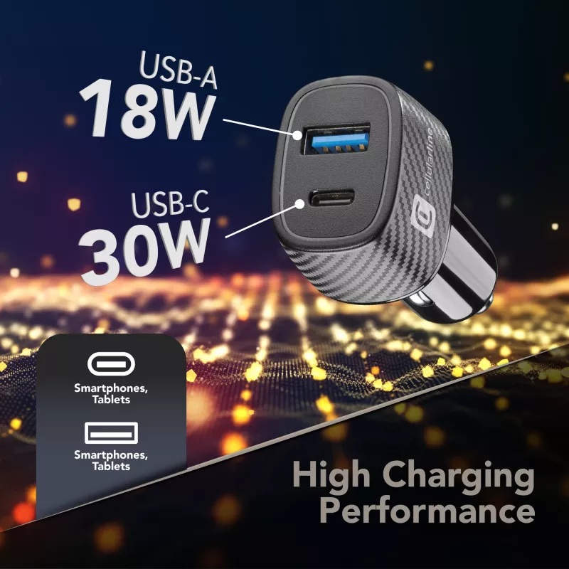 Auto lādētājs Cellularline Multipower Ultra universāls ātrās uzlādes