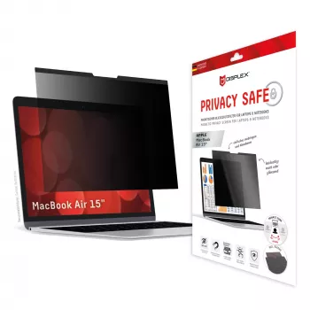 Displex PRIVACY SAFE magnētiskais divpusējais privātuma filtrs MacBook Air 15 collām, matēts, 5H